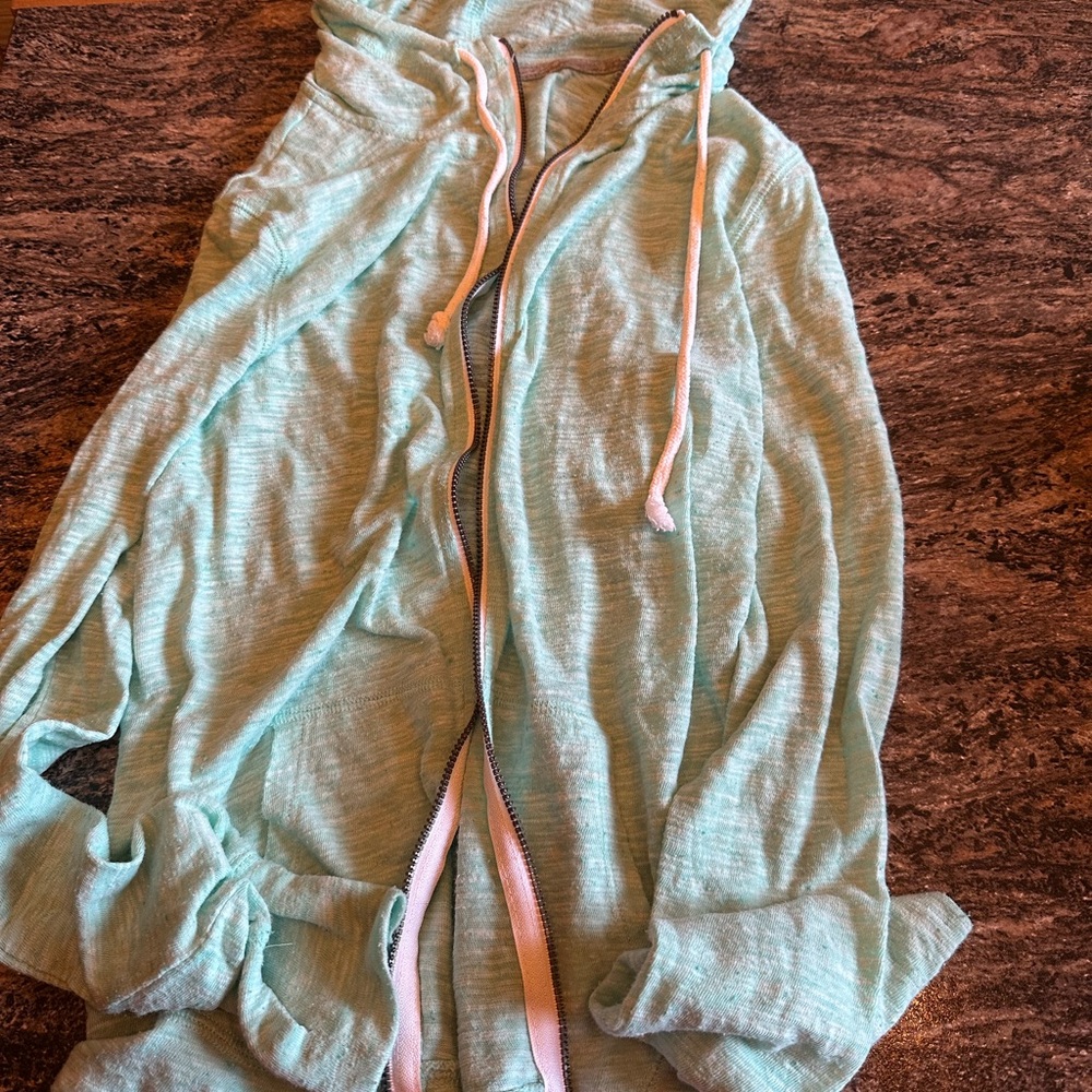 Medium SO Mint Green Zip-Up Hoodie